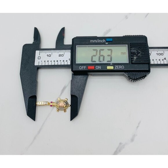 10k solid gold pendant turtle   ❤️ multitone - Tortuga - Picture 4 of 4